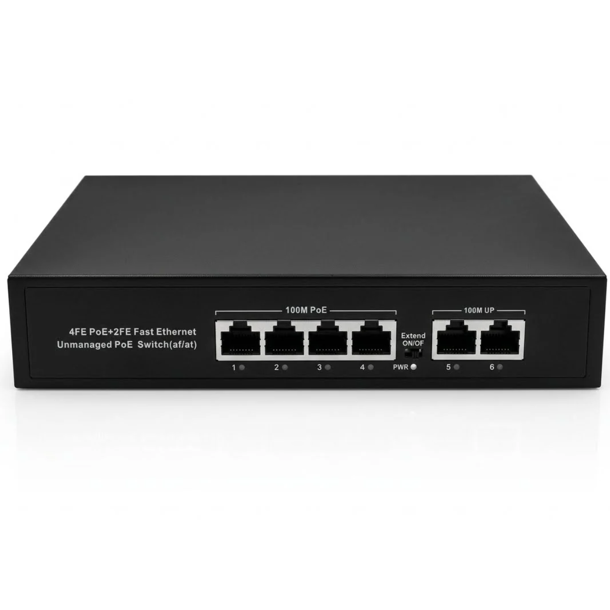 4-Port 10/100Mbps PoE Switch + 2 Uplink Ports